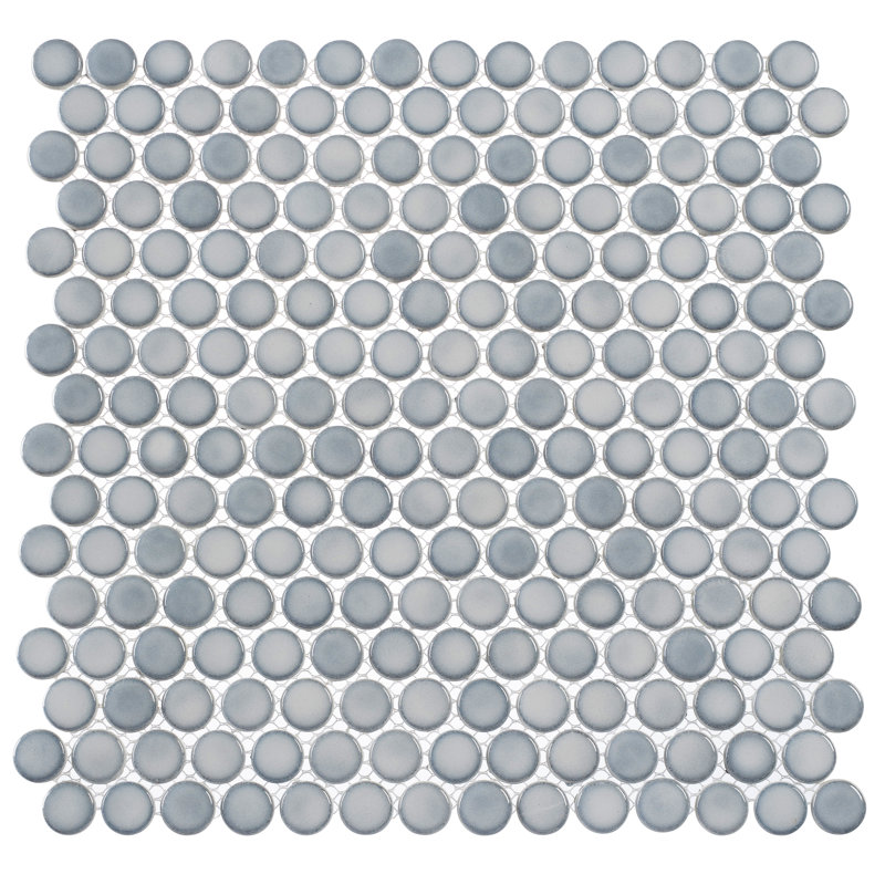 Honoro-Bulbi 3/4" Penny Round Smooth Glass Mosaic Wall & Floor Tile, Owl