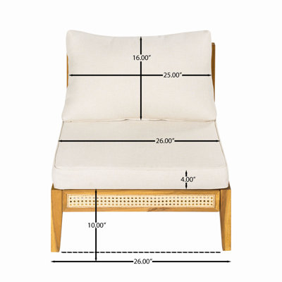 Chaise sans accoudoirs pour l'extérieur, ensemble de 2