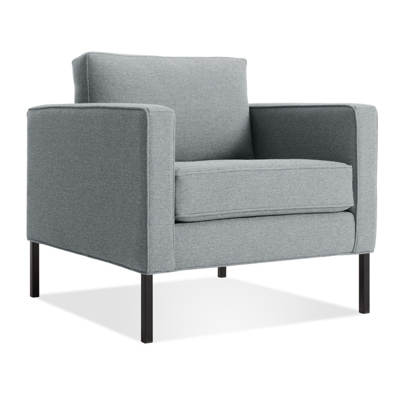 Paramount Tufted Armchair, Black, Otter Velvet Polyester Blend