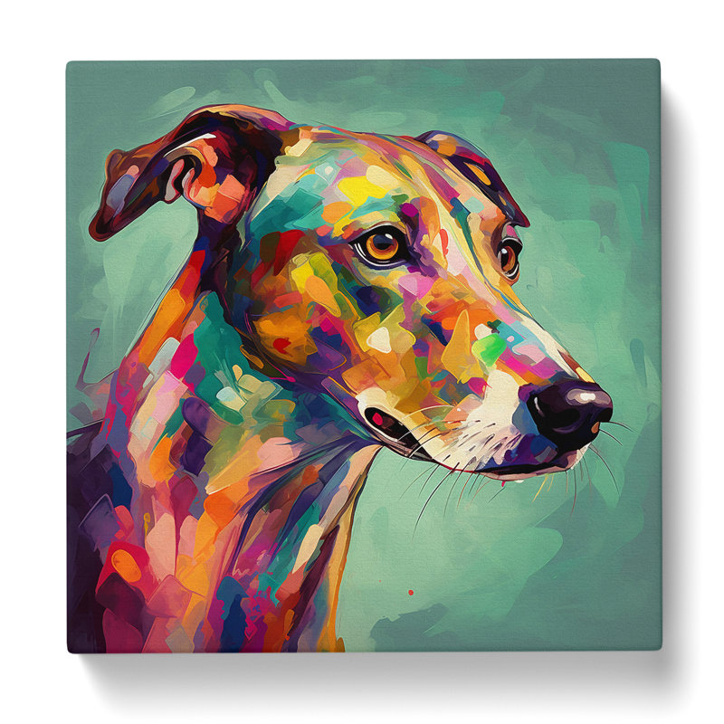 Greyhound Dog Abstract Art - Print