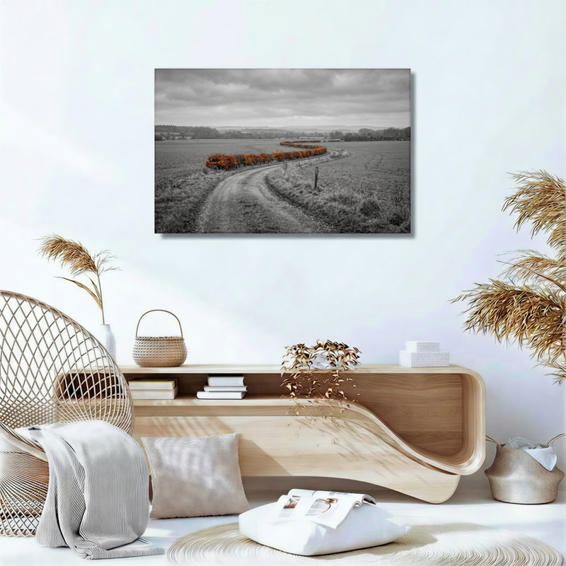 "Chemin de campagne", ensemble de 1 reproduction d'art sur toile, 18"H x 24"W, Toile tendue