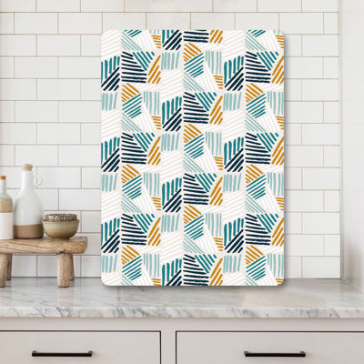 Premium Tempered Glass Cutting Board, 11.8 x 15.7 inches | Antibacterial, Easy Clean, Non-Slip Silicone Feet | 100% Durable Glass, Thickness: 0.16 inches | Ideal for Kitchen Prep, Safe & Stylish Cooking Solution