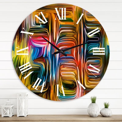 Colour Fusion II - Modern wall clock