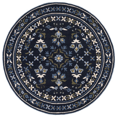 Hand-Tufted Wool Floral Outdoor Rug