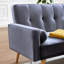 72" Mid-Century Style Linen Fabric Chesterfield Sofa 72".-1956438899