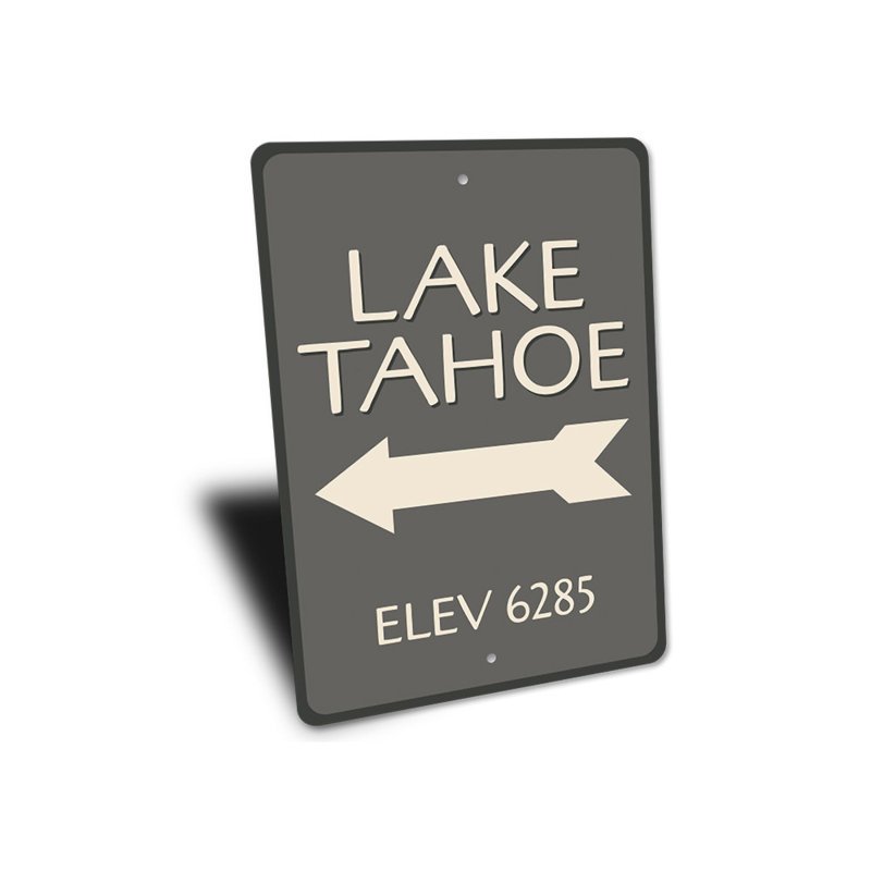 Plaque en aluminium Lake Tahoe, H 18 po x l 12 po x P 0,06 po