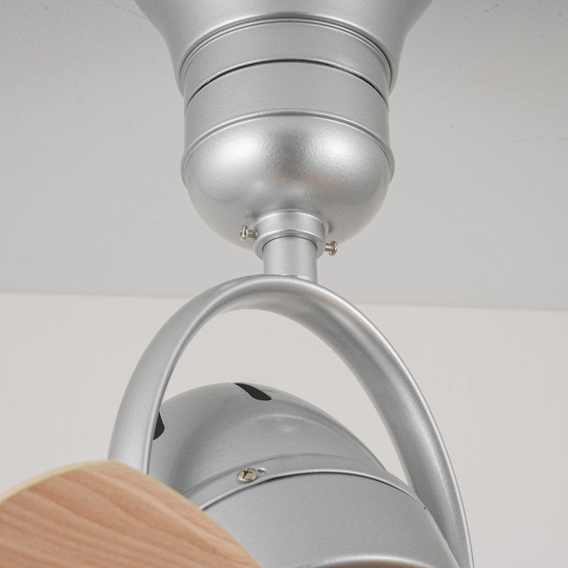 Ventilateur de plafond oscillant 16 po Modern Farmhouse avec pales en bois véritable et télécommande