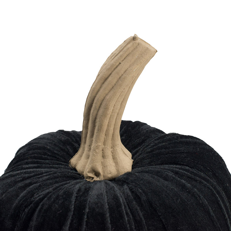Ensemble de 2 - 9,5 "grandes citrouilles noires - Bruce a conçu pour les vacances d'Halloween