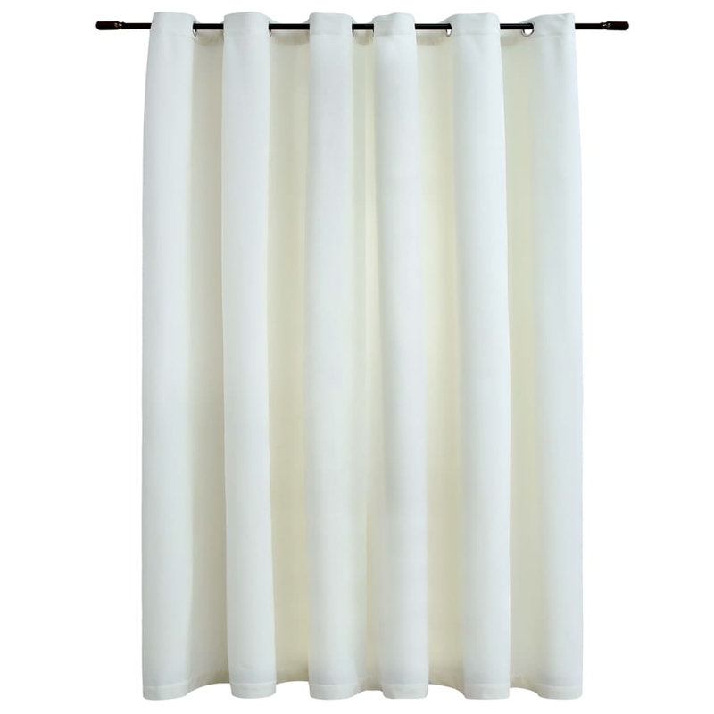 Ja Velvet Blackout Curtain Single Panel, Cream