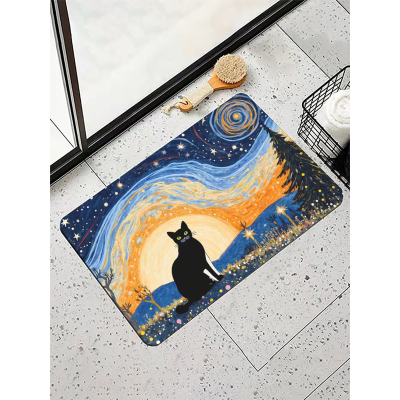 Tapis de bain Starry Cat, 16 X 24 po