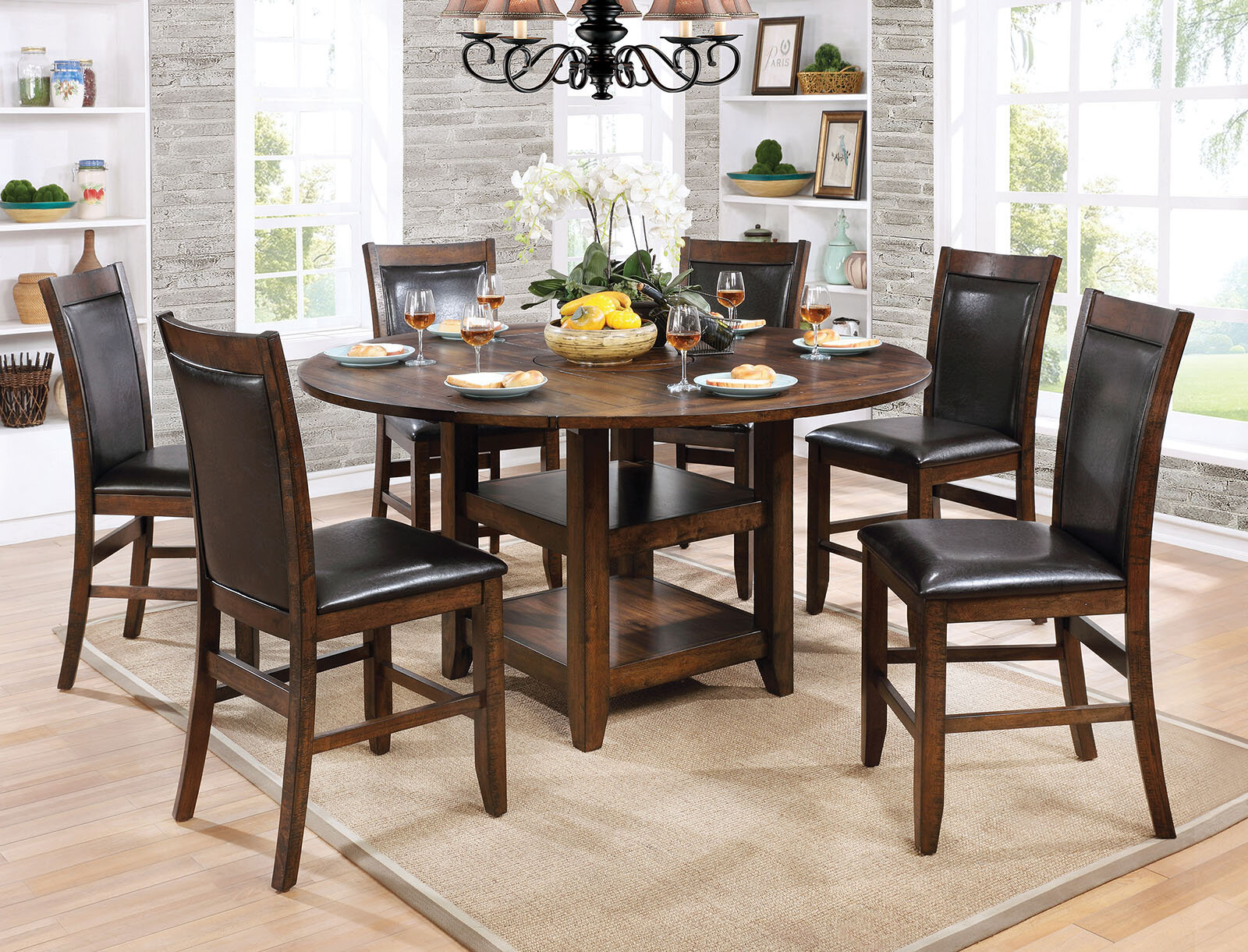alana extendable round dining table
