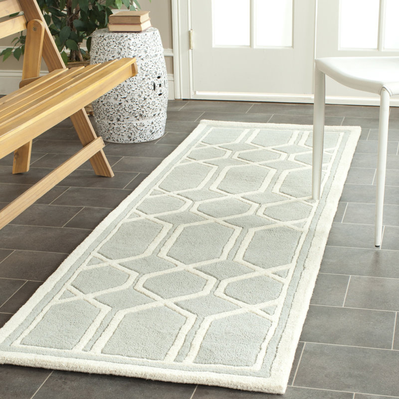 Swallow Hand Tufted Wool Geometric Rug, Runner 2'3" x 9'