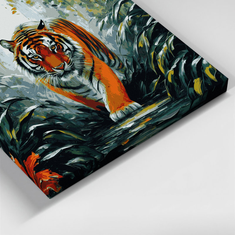«Big Cats», toile de tigre bleu de Sumatra, H 20 po x l 24 po