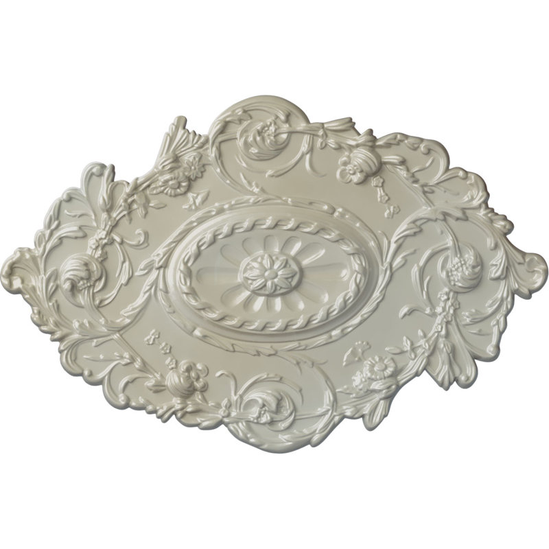 Médaillon de plafond l 30 1/2 po x H 20 po x P 1 1/2 po, Bleu Flash