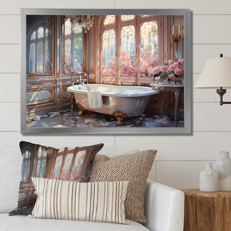 Décoration murale de salle de bain Ethereal Glow II - Toile de salle de bain, H 30 po x l 40 po x P 1,5 po