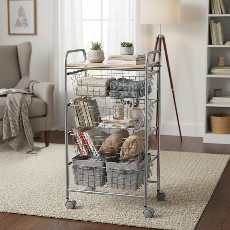 Nancee 44cm W Steel Kitchen Trolley