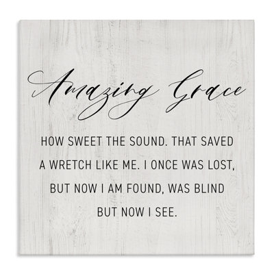 Spiritual Amazing Grace Canvas Wall Art by CAD Designs