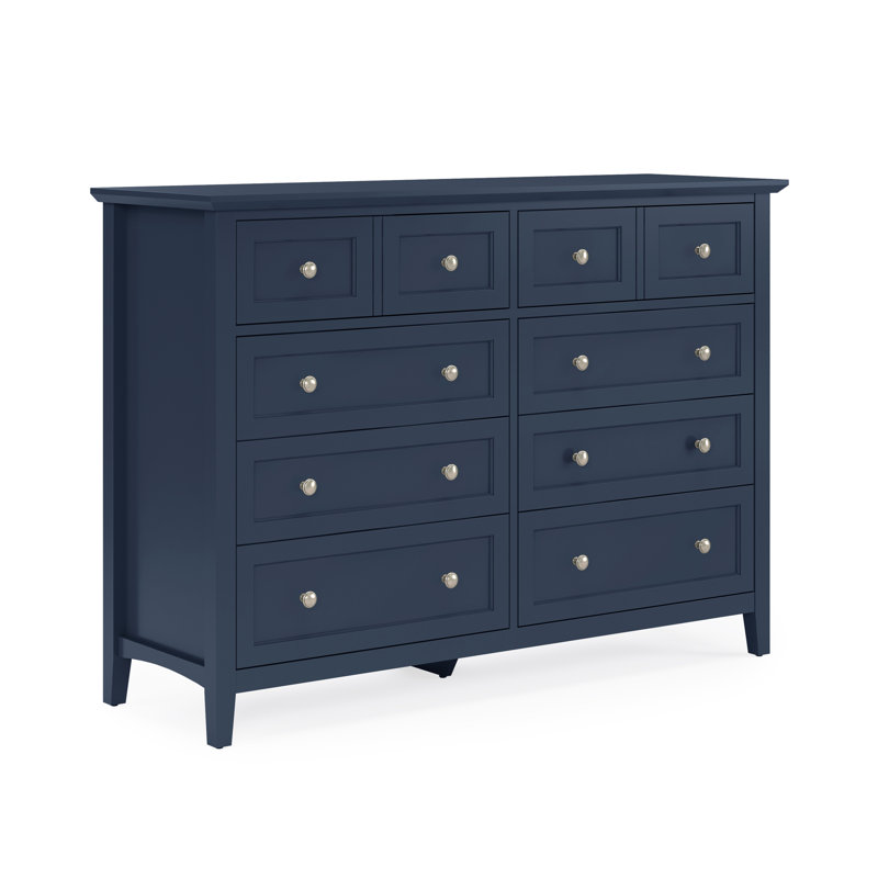8 Drawer 152.4 W Double Dresser, Blue