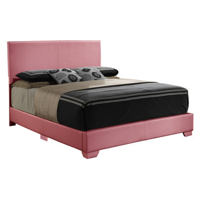 Charmant lit double rose, H 47 po x l 57 po x P 81 po, confort par endroits serrés, taille à installation rapide, idéal pour les espaces compacts, construction durable