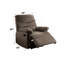 Fauteuil inclinable brun clair en tissu tissé-560674540