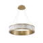 Lustre 1 lumière DEL en laiton avec albâtre naturel