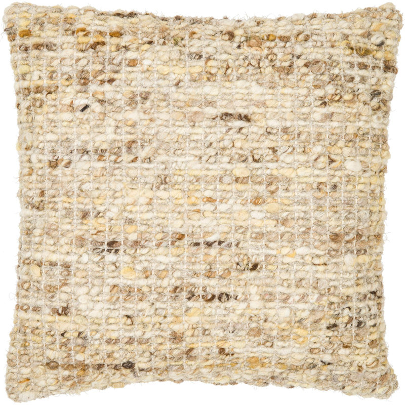  Housse de coussin et insert, H 22 po x l 22 po, Beige, Polyester/ Bourre en polyester