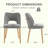 Modern Upholstered Dining Chair with Chenille Fabric and Solid Wood Legs-1992640425