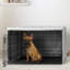 Housse de chenil à rayures blanche et grise pour chien par Sweet Jojo Designs-101593257