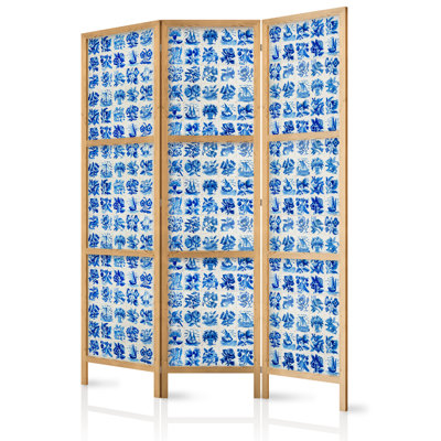 171cm H Solid Wood Folding Room Divider