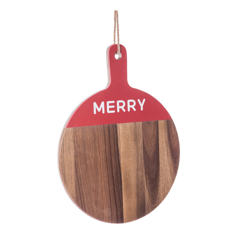  Planche à fromage ronde en bois brun 15,75 po Wood