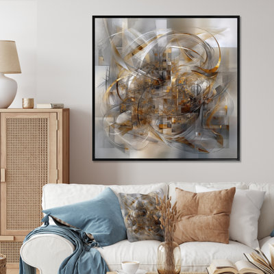 Encre liquide grise et dorée captivante - art abstrait marbre