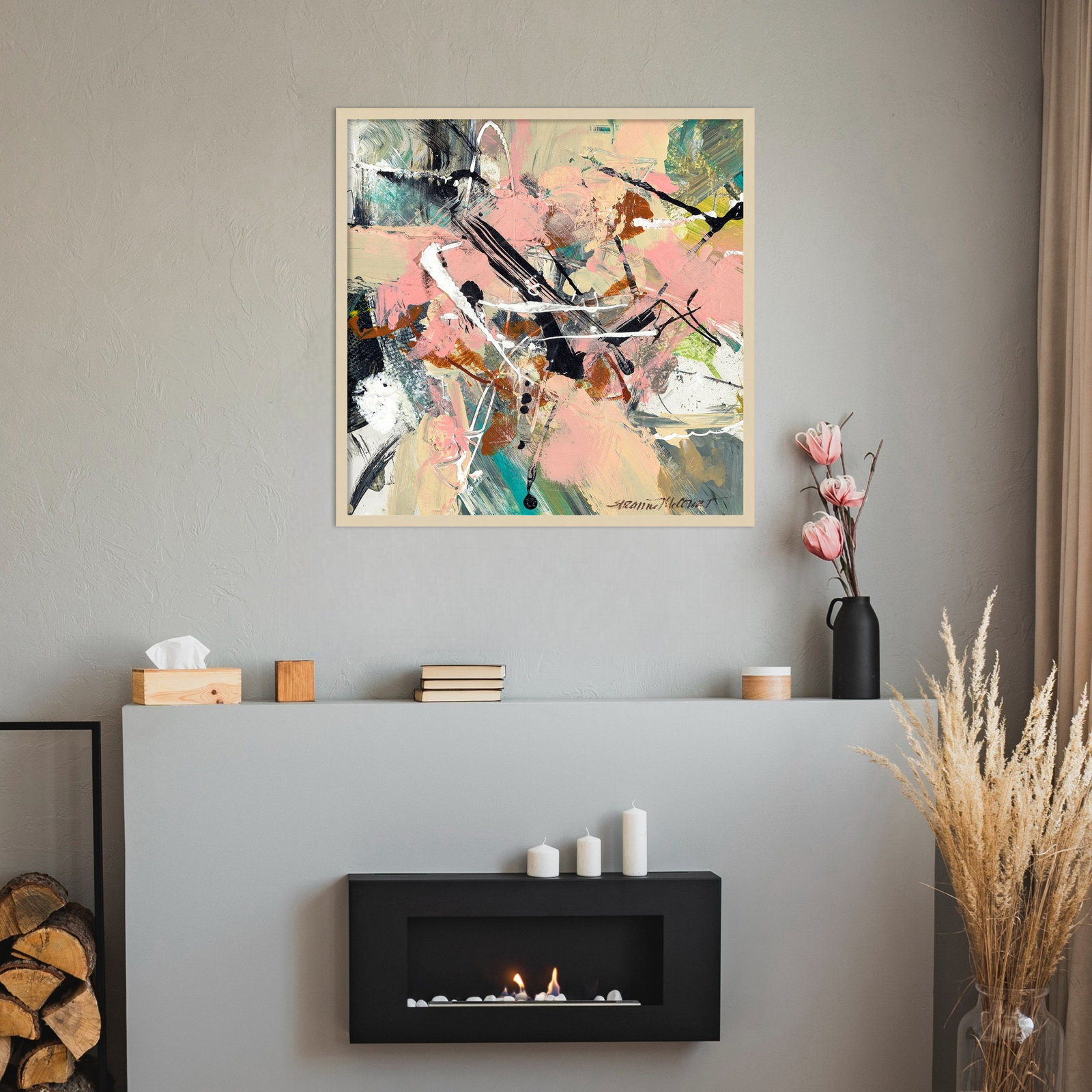 Sutter "Graceful" Print by Suzanne McCourt, Brown, 33" H x 33" W