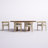 Amya 6 - Person Extendable Trestle Dining Set