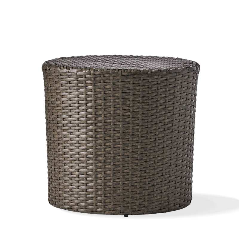 Table d'appoint en rotin Captolia, Gris