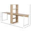 Bureau d'ordinateur 88 po pour 2 personnes avec tablettes de rangement, poste de travail double pour bureau à domicile et bureau