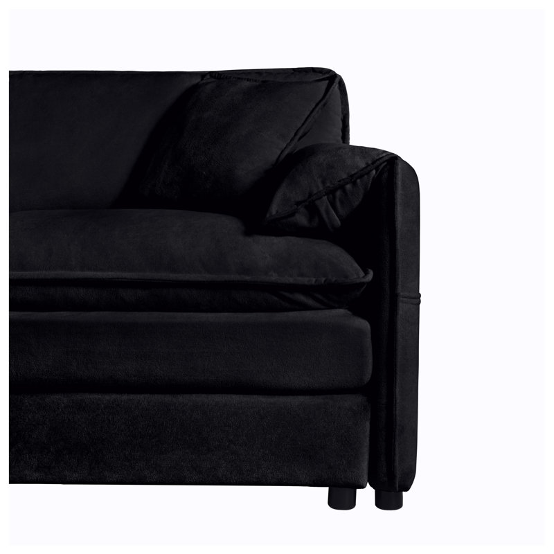 Canapé inclinable surdimensionné en chenille à 2 places avec repose-pieds mobile - salon modulaire doux pour le salon