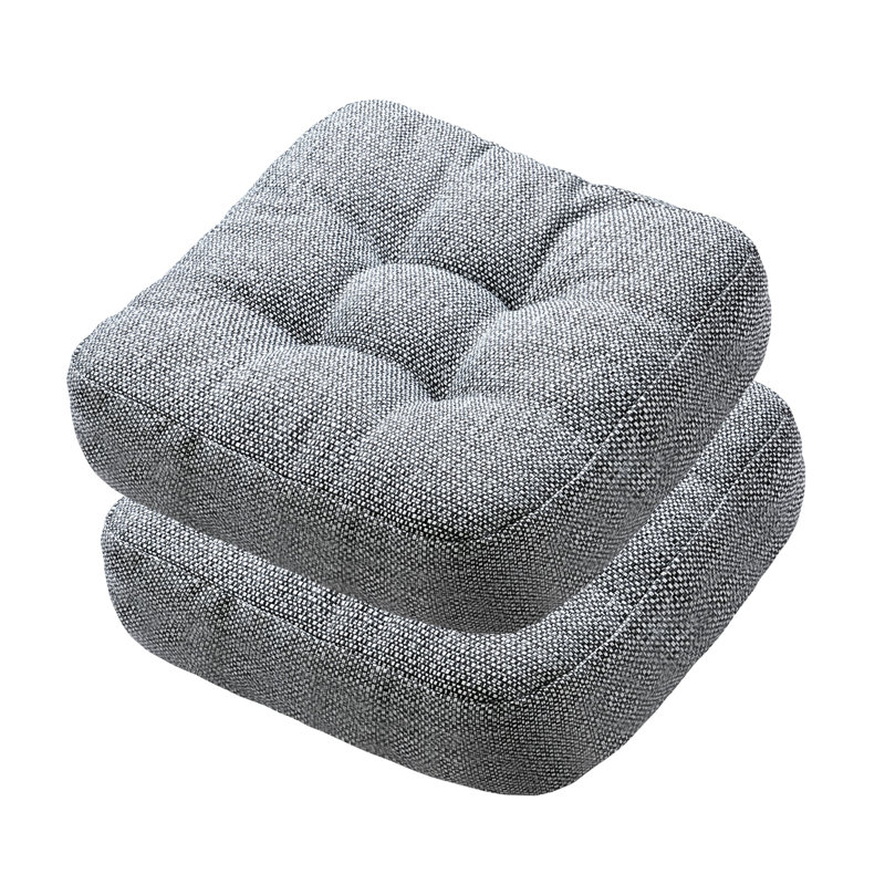 16.5-inch  Dining Chair Cushion, Dark Gray Polypropylene/Olefin