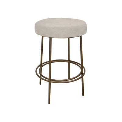 Wooden Frame & Metal Base, 24" Stool
