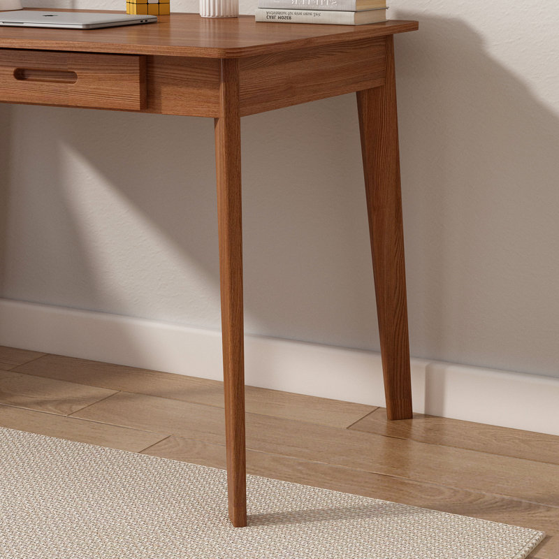 Bureau en bois Latwon, H 29,5 po x l 39,4 po x P 21,7 po, Brun / brun