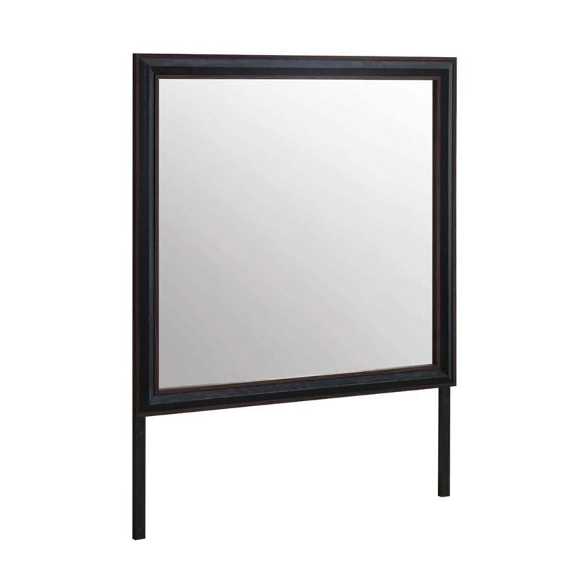 Miroir brun pour salle de bain