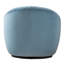 Fauteuil d'appoint pivotant en velours moderne avec siège large, fauteuil rembourré avec base pivotante en métal, coussin de siège épais pour le salon, la chambre à coucher, le coin lecture, bleu clair