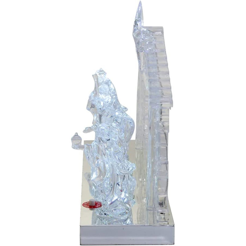 8.7-Inch Clear Acrylic LED Light-Up Musical Nativity Scene