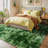 Shag Area Rugs for Living Room, 8x10 ft Soft Fluffy Rugs for Bedroom, Nursery, Kids Room Home Decor, Tie-Dyed Dark Green-583273266