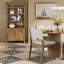 3 Tier Arched Bookshelf With Cabinet Base And Solid Wood Frame-100829927