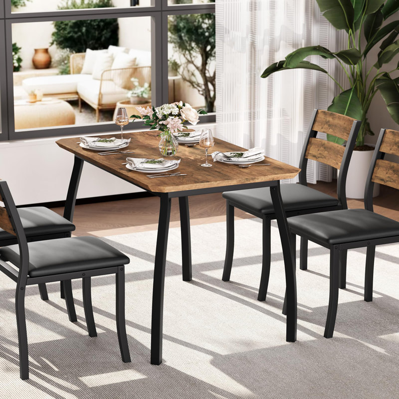 Ensemble de table de salle à manger pour 4 personnes Retro Modern