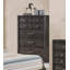 Commode à tiroirs avec boutons en métal