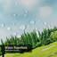 Rideau de douche avec 12 crochets Green Meadow Trees-1656596673