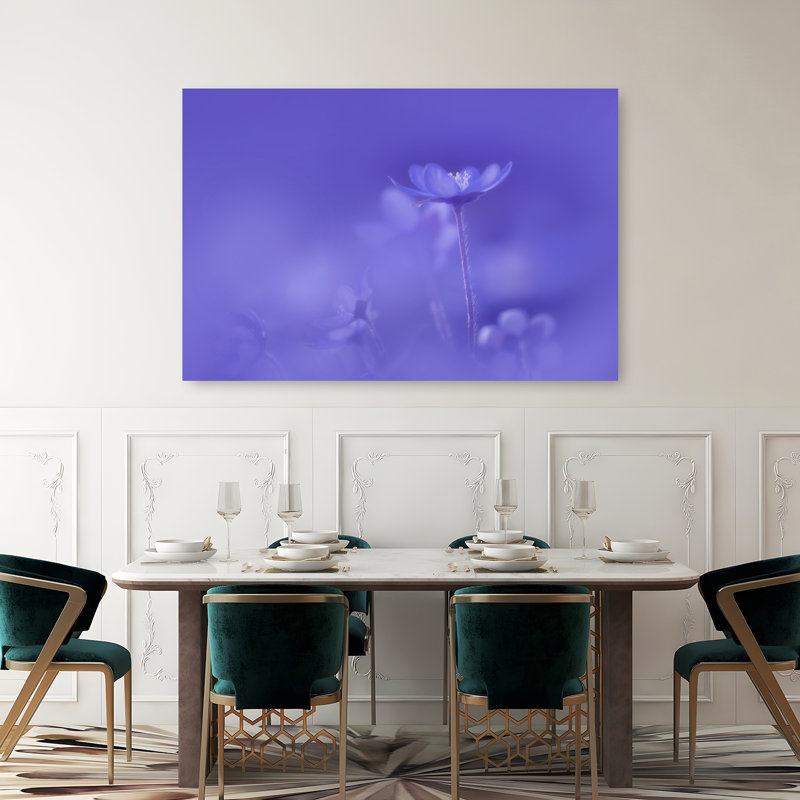 Delicate Purple Bloom Delicate Dreamy Ethereal Violet Flower Nature Wall Art Print 1 Piece Wrapped Canvas Wall Art