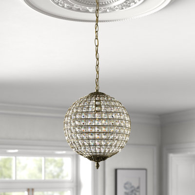 Andrews Dimmable Metal and Globe Pendant