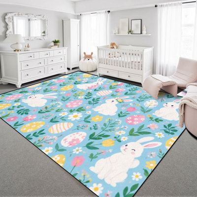 Faux Fur Abstract Rug